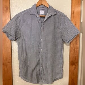 Denim & Flower Navy Striped Button Down Shirt